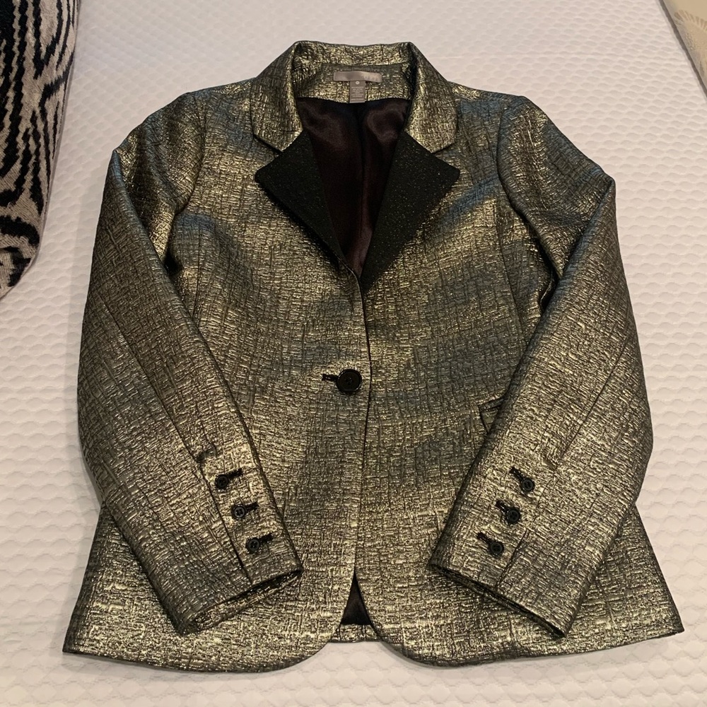 Aqua Metallic Blazer